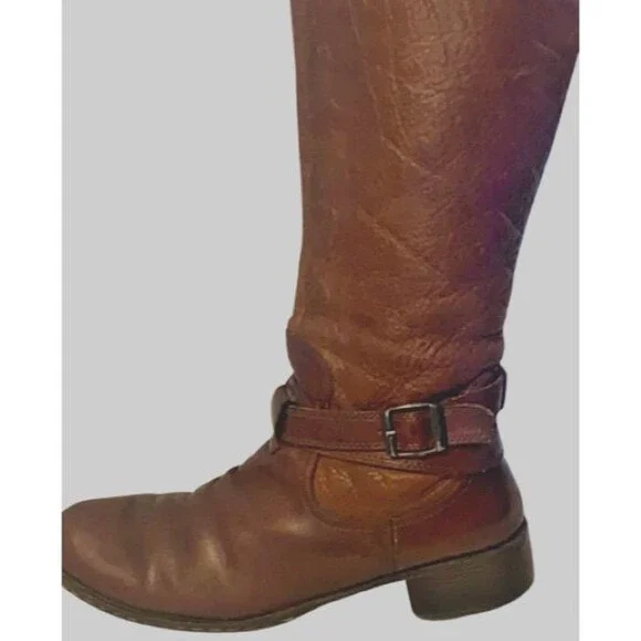 BOC Born Concept Boots Womens 6.5 M Katonah Tall Riding Brown Leather BC6819 - Picture 4 of 14
